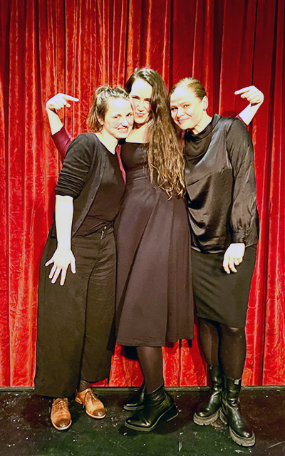 Foto mit Maria Milisavljevic, Thurid Peine und Anna Stiepani