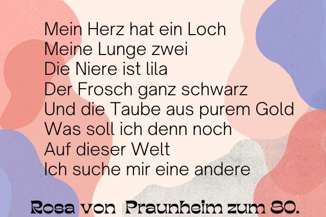 Gedicht 3 Rosa v. Praunheim