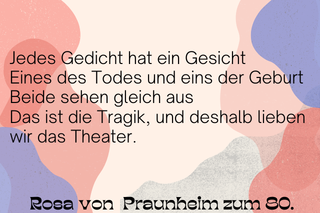Gedicht 4 Rosa von Praunheim