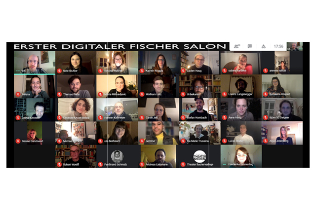 Bildschirmkachelfoto der Salongäste